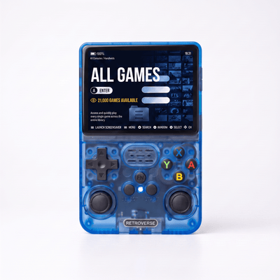 RetroVerse™ Pro 2.0 — R36S Retro Handheld Console Blue - RETROVERSE