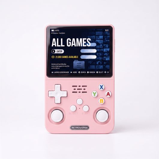 RetroVerse™ Pro 2.0 — R36S Retro Handheld Console Pink - RETROVERSE