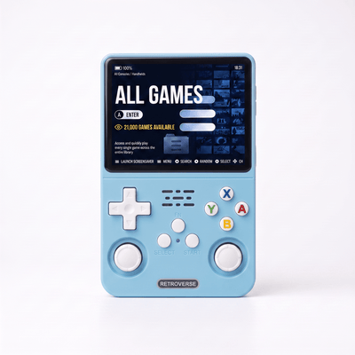 RetroVerse™ Pro 2.0 — R36S Retro Handheld Console Sky Blue - RETROVERSE