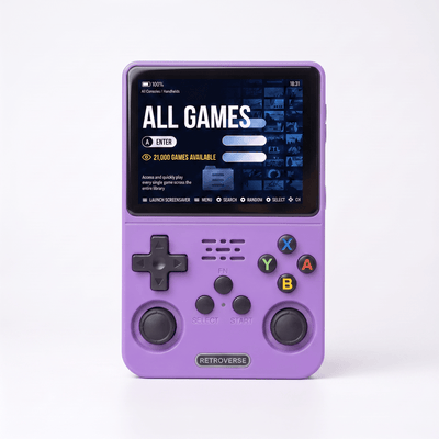 RetroVerse™ Pro 2.0 — R36S Retro Handheld Console Violet - RETROVERSE