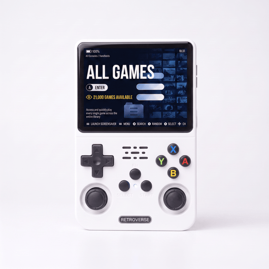 RetroVerse™ Pro 2.0 — R36S Retro Handheld Console White - RETROVERSE