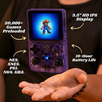 RetroVerse™ Pro 2.0 — R36S Retro Handheld Console Purple - RETROVERSE