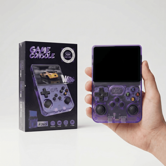 RetroVerse Pro 2.0 R36S retail box with handheld game console
