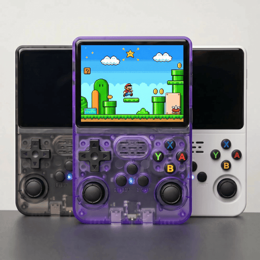 RetroVerse Pro 2.0 R36S handheld gaming consoles bundled together